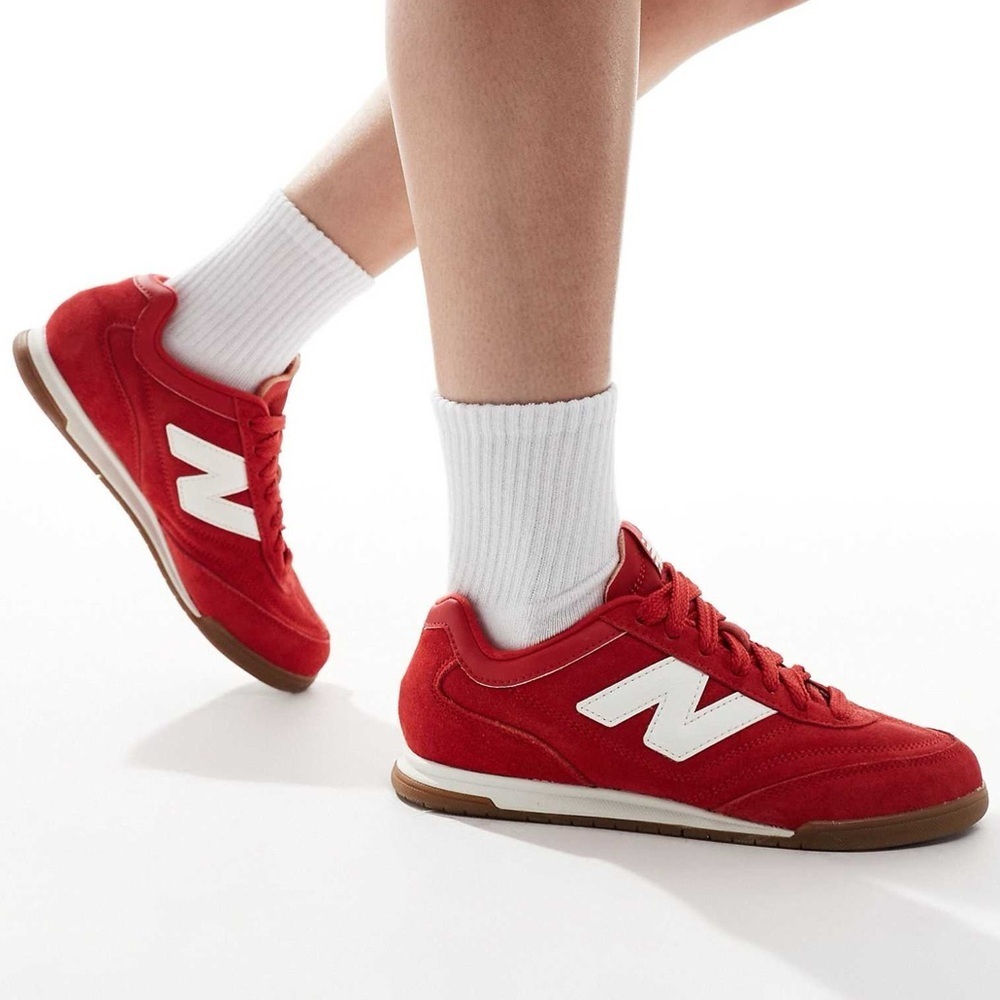 New Balance RC42 Gum Sole Sneakers in Red and White Unisex Shoes Mens Size 5
